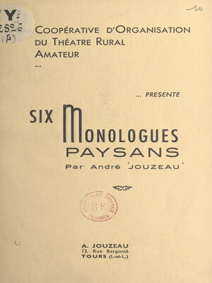 cover image of La Coopérative d'organisation du théâtre rural amateur présente